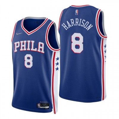 Nike Philadelphia 76ers #8 Shaquille Harrison Royal Men's 2021-22 NBA 75th Anniversary Diamond Swingman Jersey - Icon Edition Men's